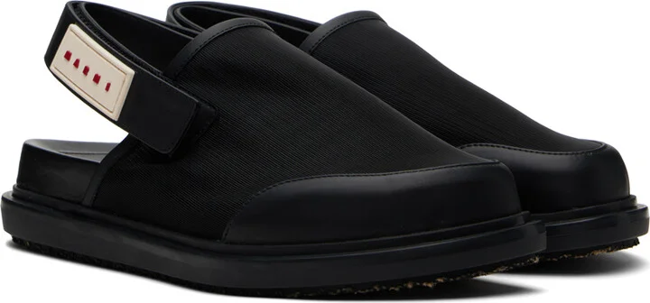 Marni Black Back Strap Mules - Image 4