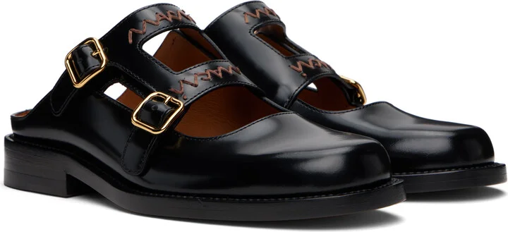 Marni Black Bambi 3.0 Double Buckle Slip-on Loafers - Image 4