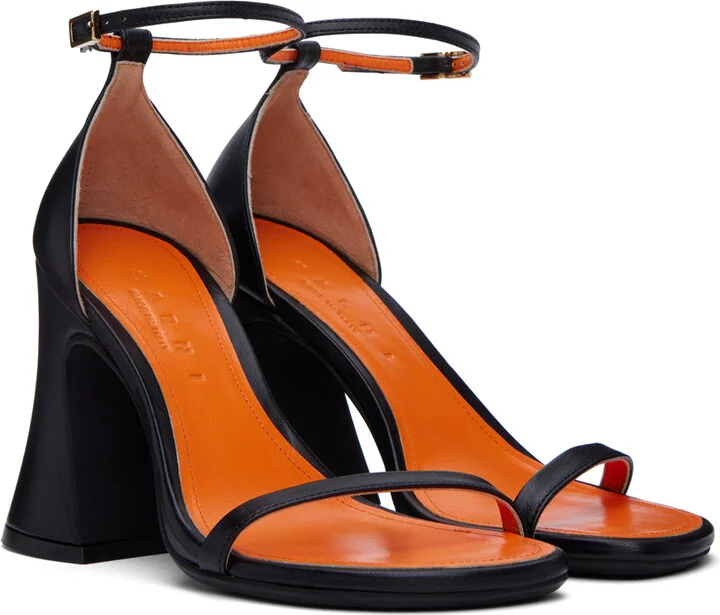 Marni Black Block Heeled Sandals - Image 4