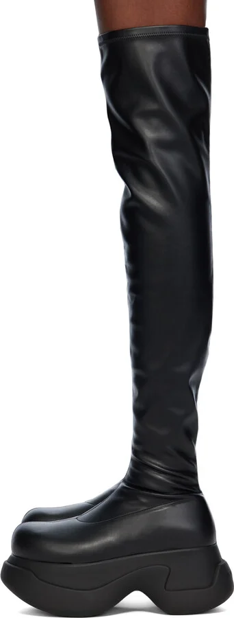 Marni Black Chunky Stretch Boots - Image 3