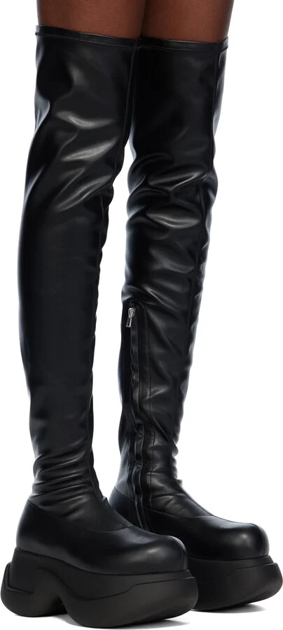 Marni Black Chunky Stretch Boots - Image 4
