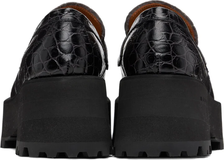 Marni Black Croc Loafers - Image 2
