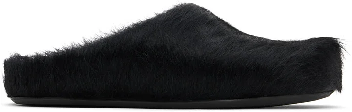 Marni Black Fussbett Sabot Slip-on Loafers