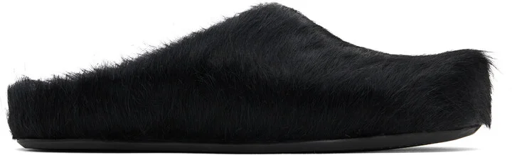 Marni Black Fussbett Sabot Slip-on Loafers