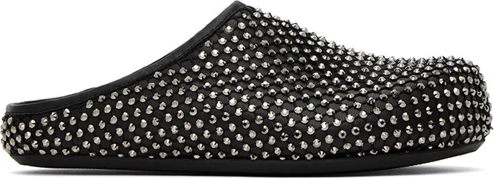 Marni Black Fussbett Sabot Slippers