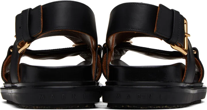 Marni Black Fussbett Sandals - Image 2