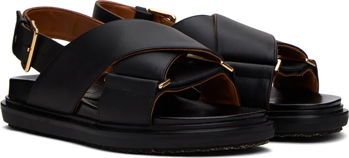 Marni Black Fussbett Sandals - Image 4