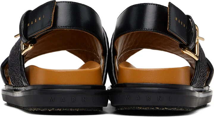 Marni Black Fussbett Sandals - Image 2