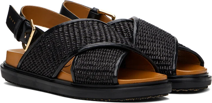 Marni Black Fussbett Sandals - Image 4