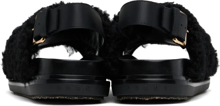 Marni Black Fussbett Sandals - Image 2