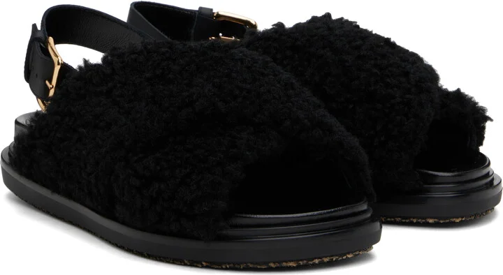 Marni Black Fussbett Sandals - Image 4