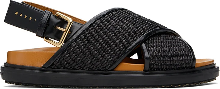 Marni Black Fussbett Sandals