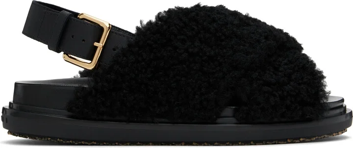 Marni Black Fussbett Sandals