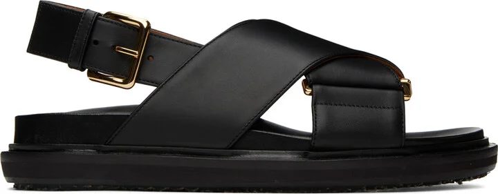 Marni Black Fussbett Sandals