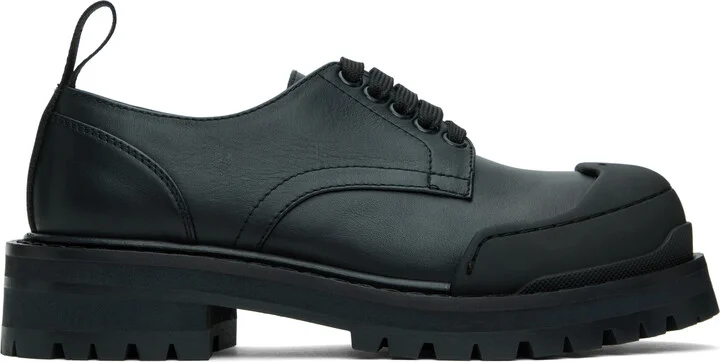 Marni Black Leather Dada Army Derbys
