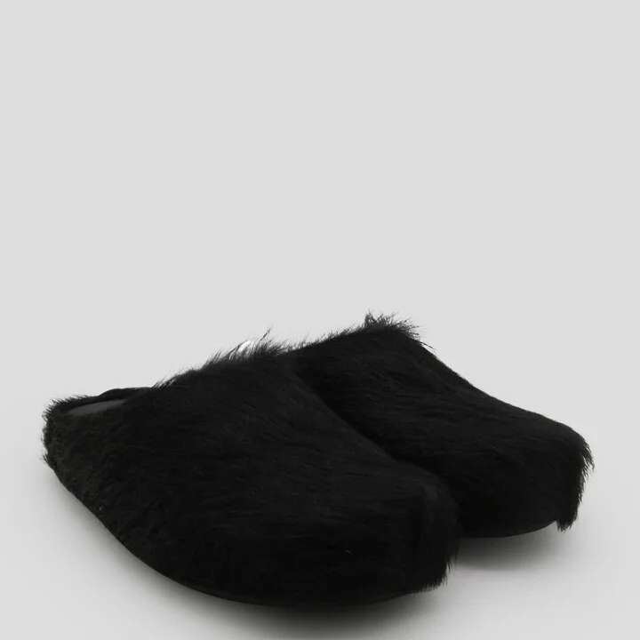 Marni Black Leather Flats - Image 3