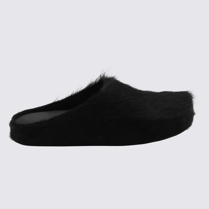 Marni Black Leather Flats
