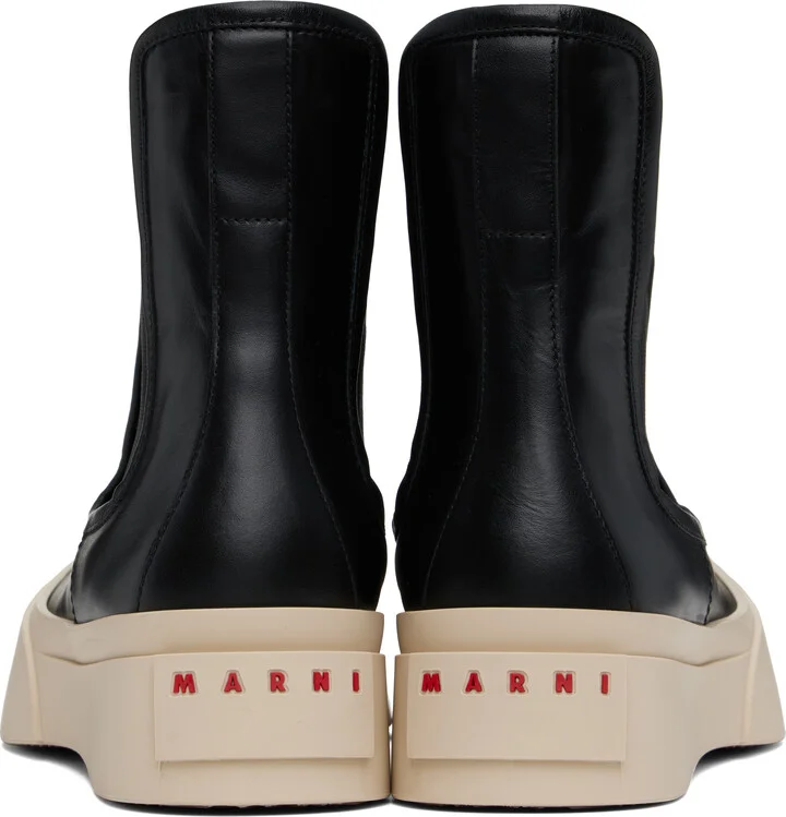 Marni Black Leather Pablo Chelsea Boots - Image 2