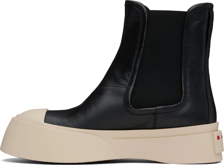 Marni Black Leather Pablo Chelsea Boots - Image 3
