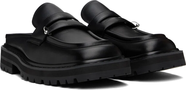 Marni Black Leather Piercing 2.0 Chunky Slip-on Loafers - Image 4