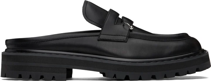 Marni Black Leather Piercing 2.0 Chunky Slip-on Loafers