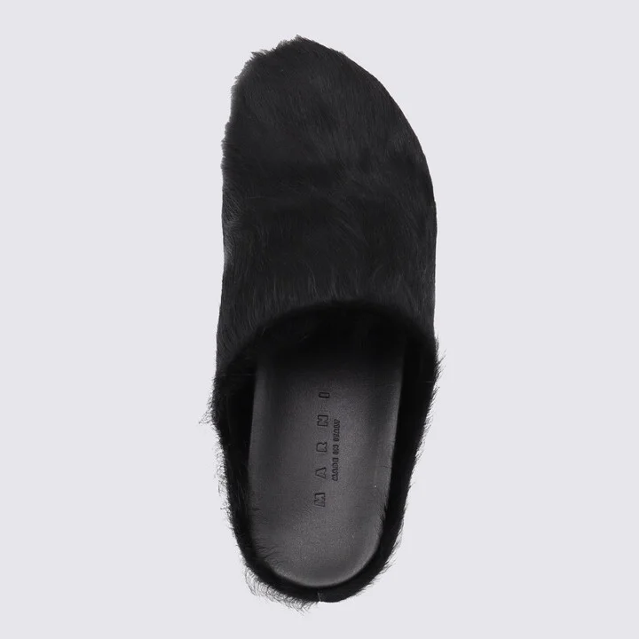 Marni Black Leather Sandals - Image 4