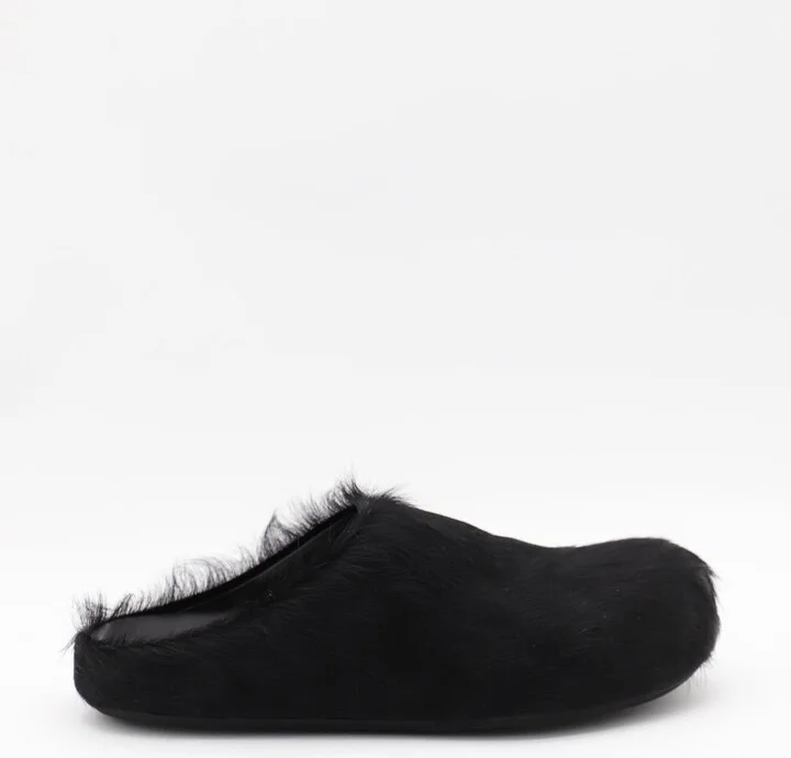 Marni Black Leather Sandals