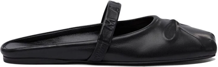 Marni Black Leather Slippers