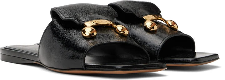Marni Black Leather Trunkaroo Sandals - Image 4