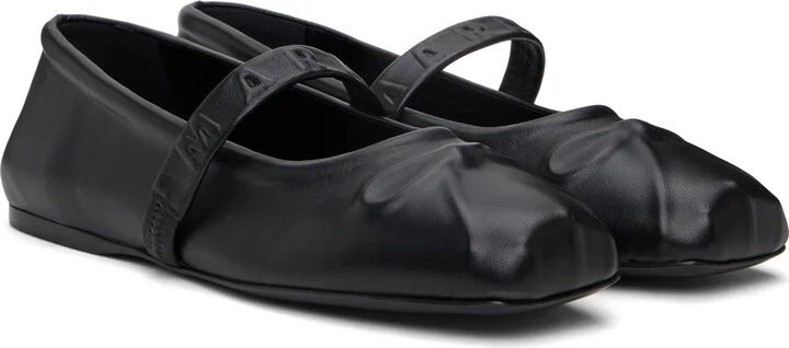 Marni Black Mary Jane Ballerina Flats - Image 4