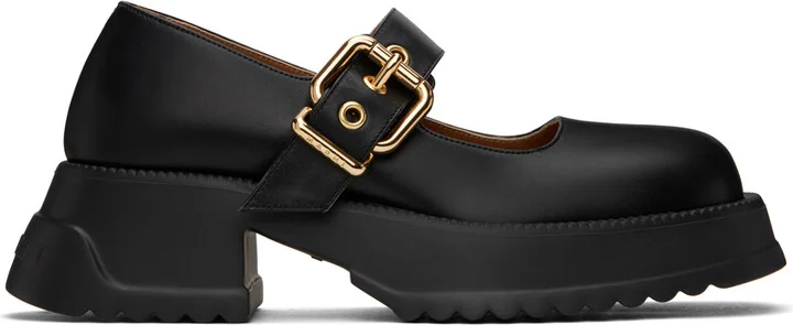 Marni Black Mary Jane Platform Loafers
