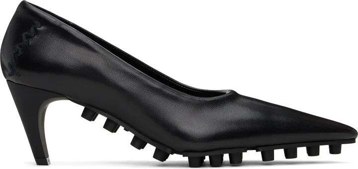 Marni Black Nappa Spike Heels