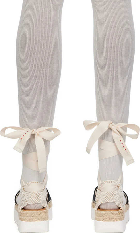 Marni Black & Off-White Slingback Espadrilles - Image 2