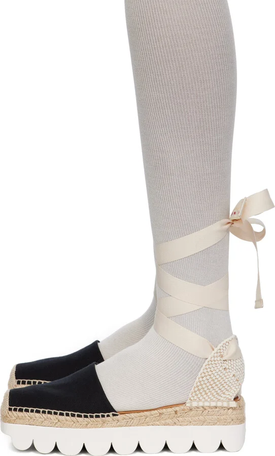 Marni Black & Off-White Slingback Espadrilles - Image 3