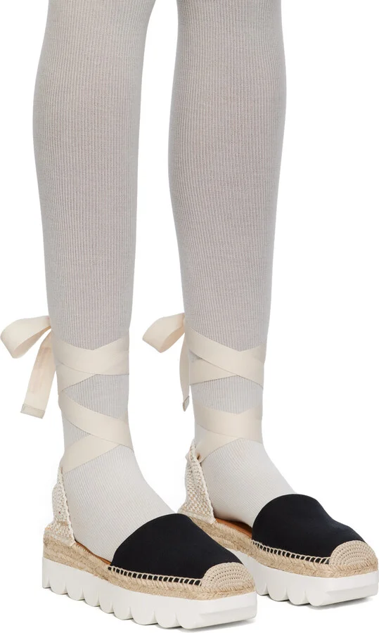Marni Black & Off-White Slingback Espadrilles - Image 4
