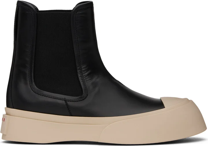 Marni Black Pablo Chelsea Boots