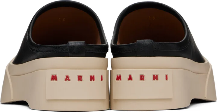Marni Black Pablo Sabot Slip-on Loafers - Image 2
