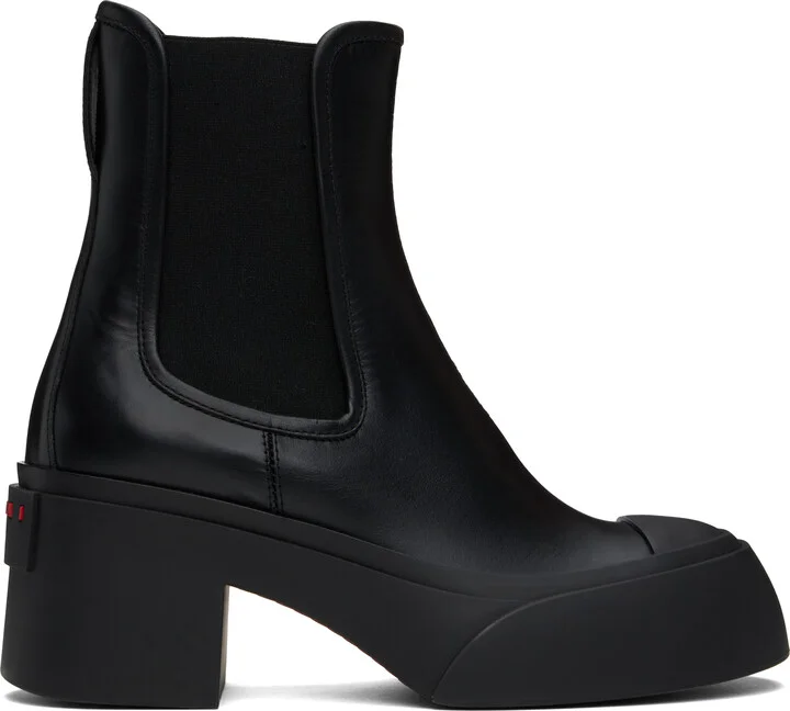 Marni Black Pablo Toe Chelsea Boots