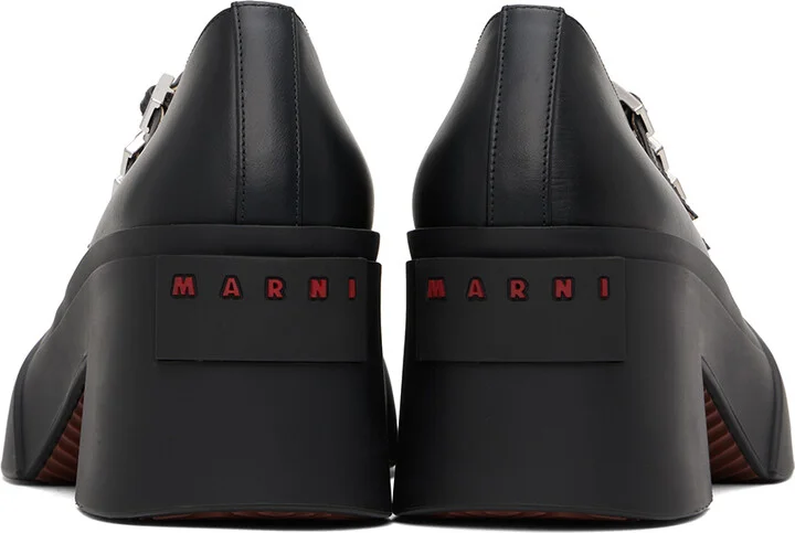 Marni Black Pablo Triple-Buckle Mary Jane Heels - Image 2