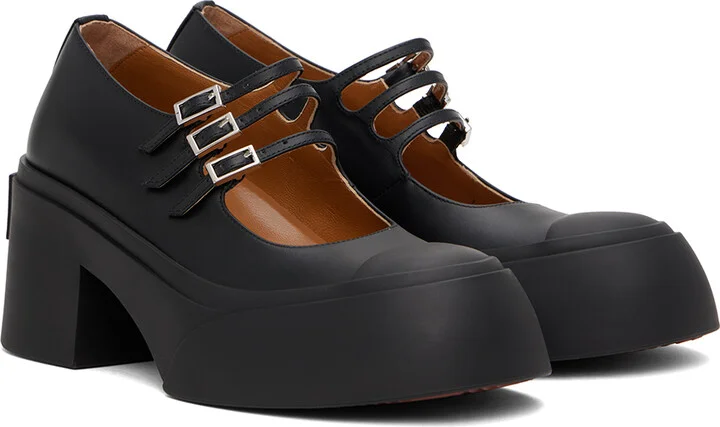Marni Black Pablo Triple-Buckle Mary Jane Heels - Image 4
