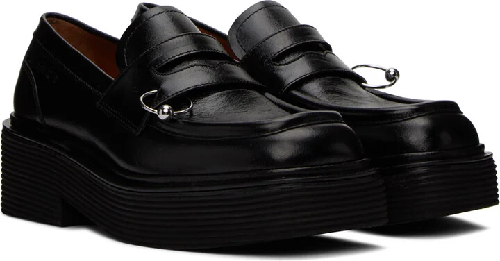 Marni Black Piercing Loafers - Image 4