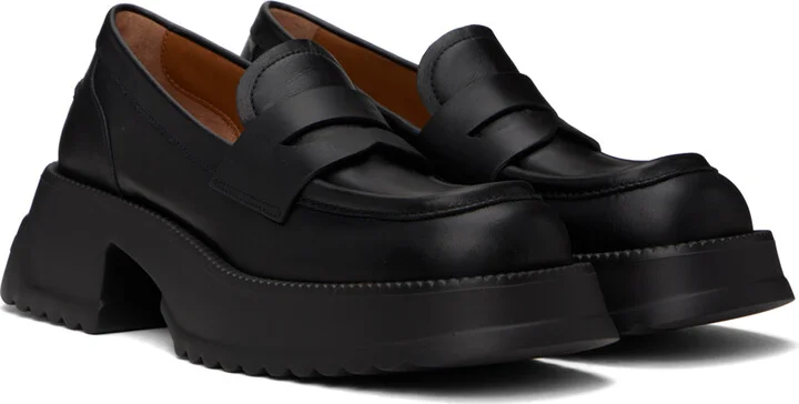 Marni Black Pinched Seam Loafers - Image 4