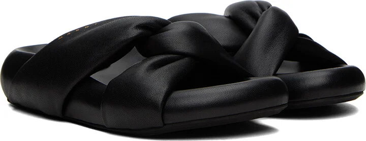 Marni Black Tie Sandals - Image 4