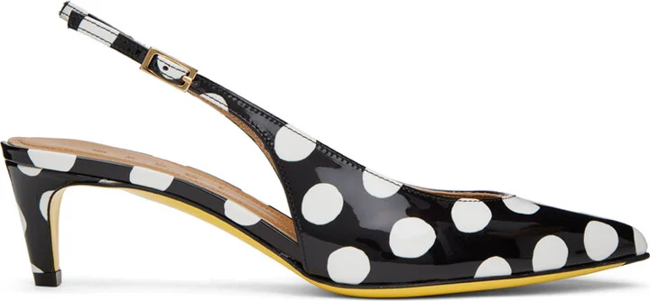 Marni Black & White Polka Dot Heels