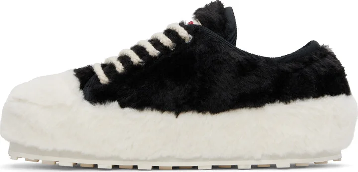 Marni Black & White Teddy Tennis Sneakers - Image 3