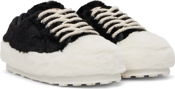 Marni Black & White Teddy Tennis Sneakers - Image 4