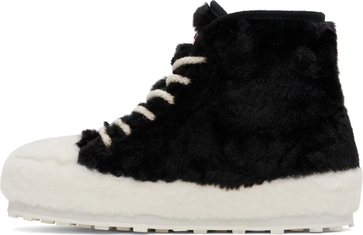 Marni Black & White Teddy Tennis Sneakers - Image 3