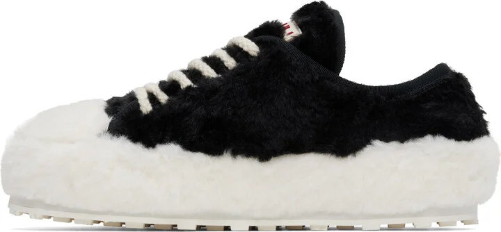 Marni Black & White Teddy Tennis Sneakers - Image 3