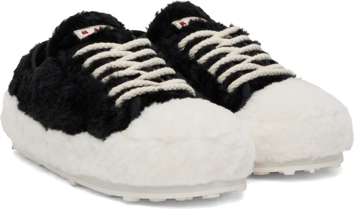 Marni Black & White Teddy Tennis Sneakers - Image 4