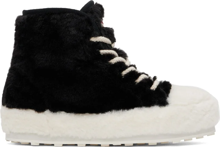 Marni Black & White Teddy Tennis Sneakers